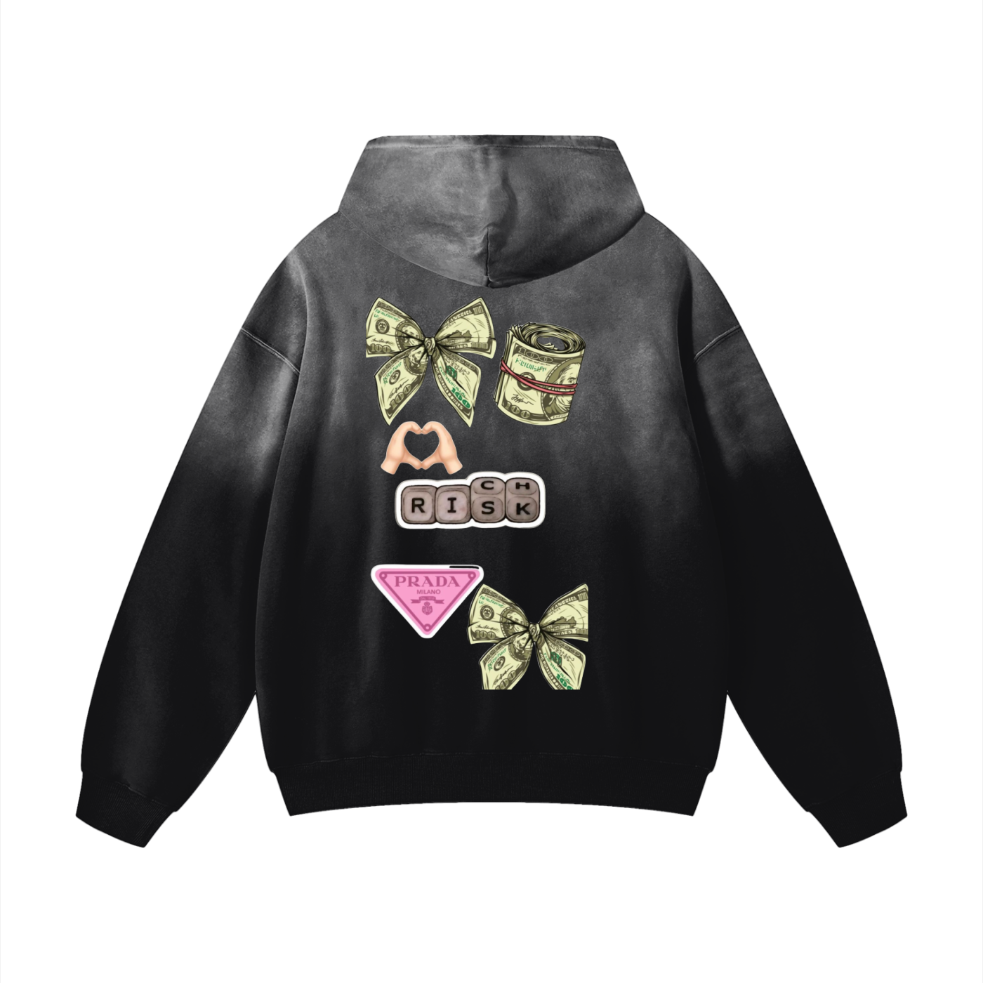 Hugs n drugs Oversized Hoodie