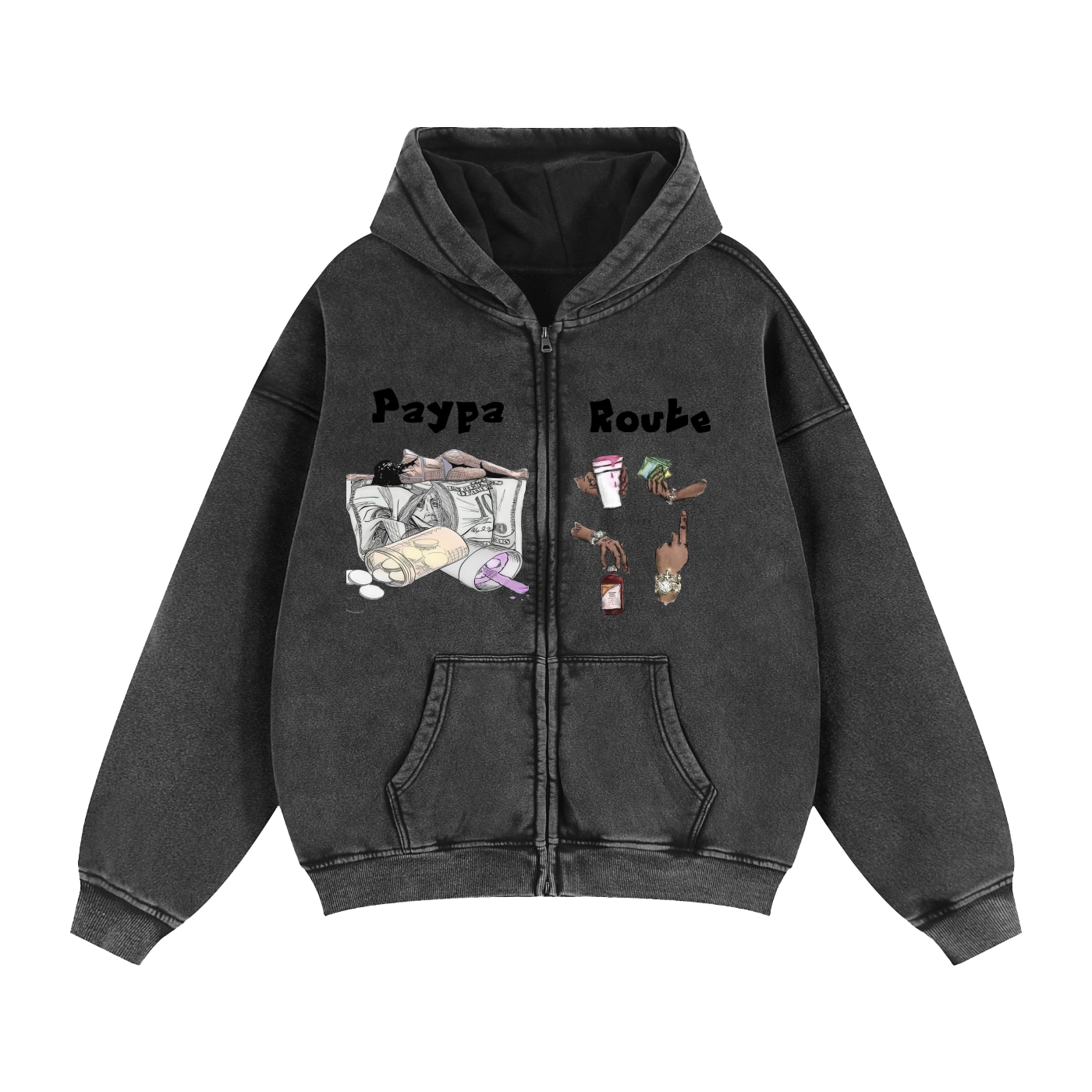 Paypa route Boxy Fleece Hoodie