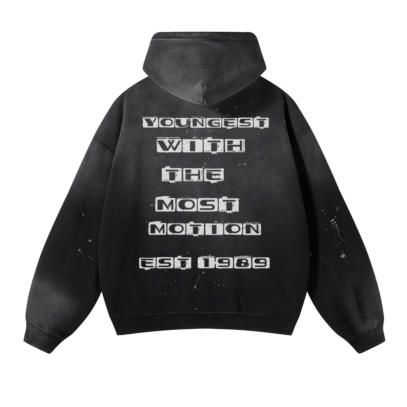 Black Yir Fleece Hoodie - 360 GSM