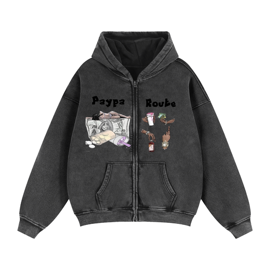 Paypa route  Boxy Fleece Hoodie